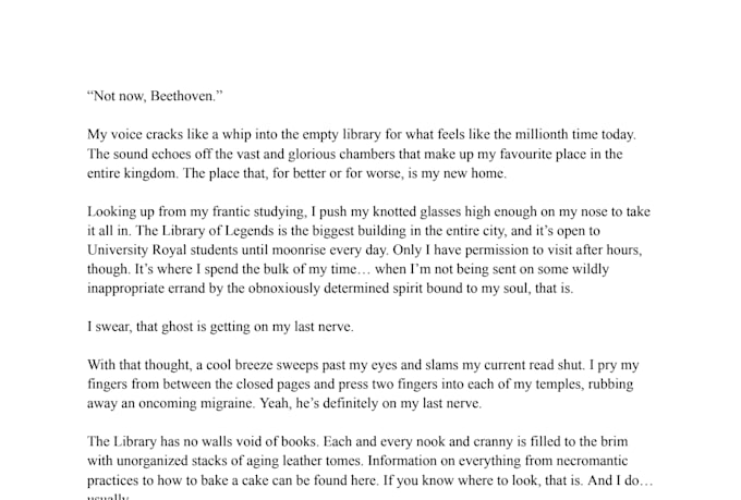 ghostwrite your fantasy romance or werewolf shifter book